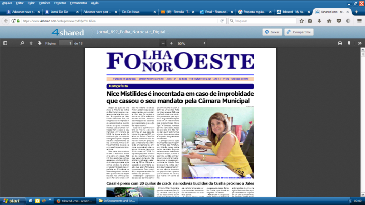 Jornal Folha Noroeste Digital Edição 692 de 09 de outubro de 2021 Jales SP