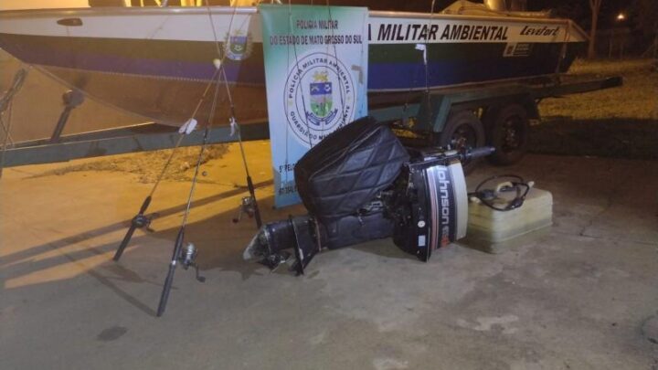 Polícia Militar Ambiental de Bataguassu autua seis pescadores por pesca ilegal na operação Dia de Finados e apreende, 3 barcos, 3 motores de popa e petrechos de pesca