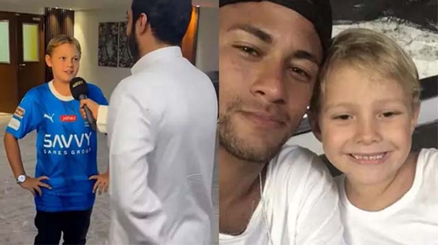 Aos 11 anos, filho de Neymar impressiona ao dar entrevista em inglês perfeito