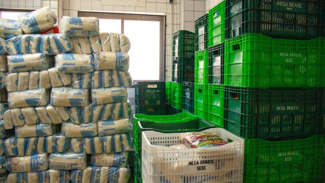 Arrecadação de 9,5 toneladas de alimentos irá beneficiar 41 instituições de MS por meio do programa Mesa Brasil