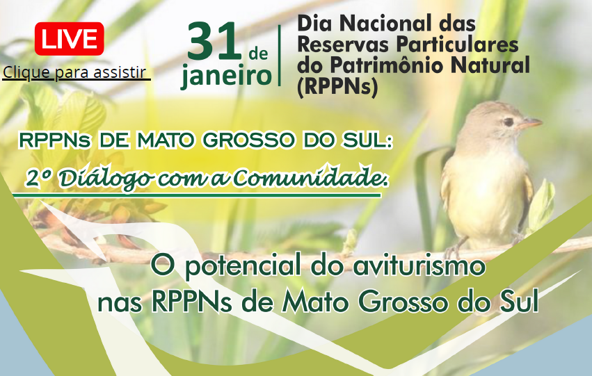 Imasul realiza hoje live para comemorar o Dia Nacional das Reservas Particulares do Patrimônio Natural