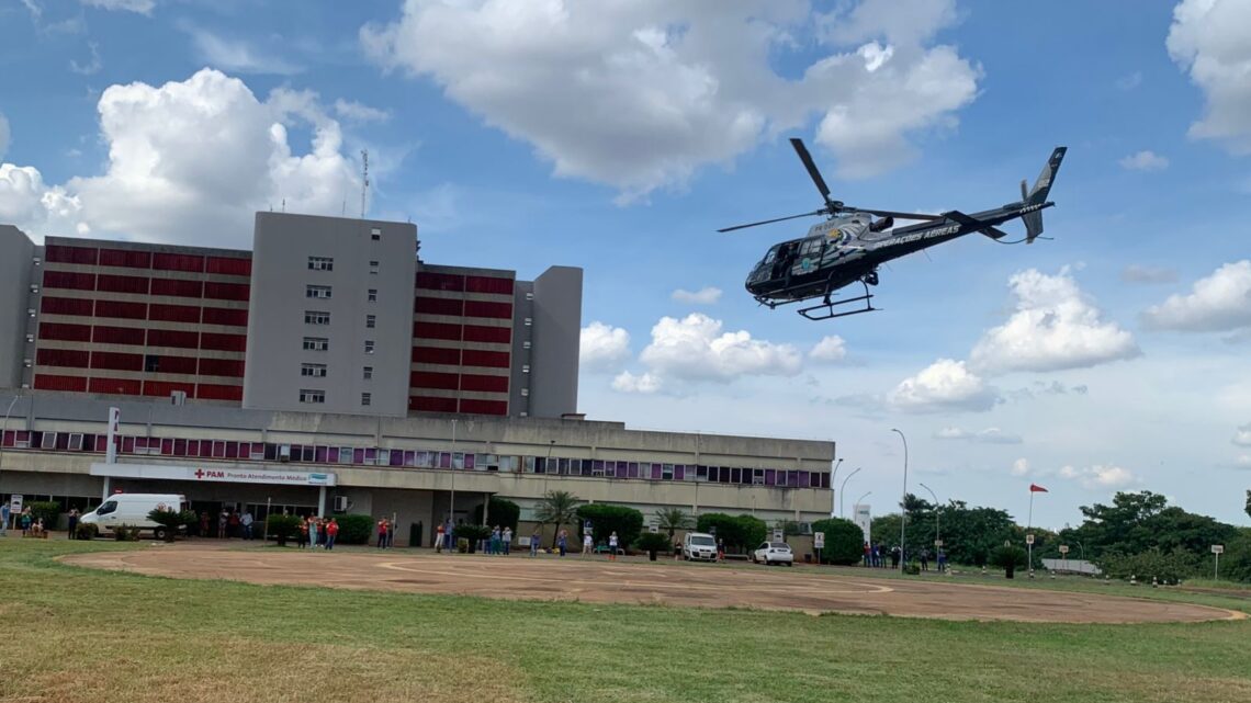 Com uso de helicóptero, HRMS e Sejusp auxiliam treinamento de hospital da Capital