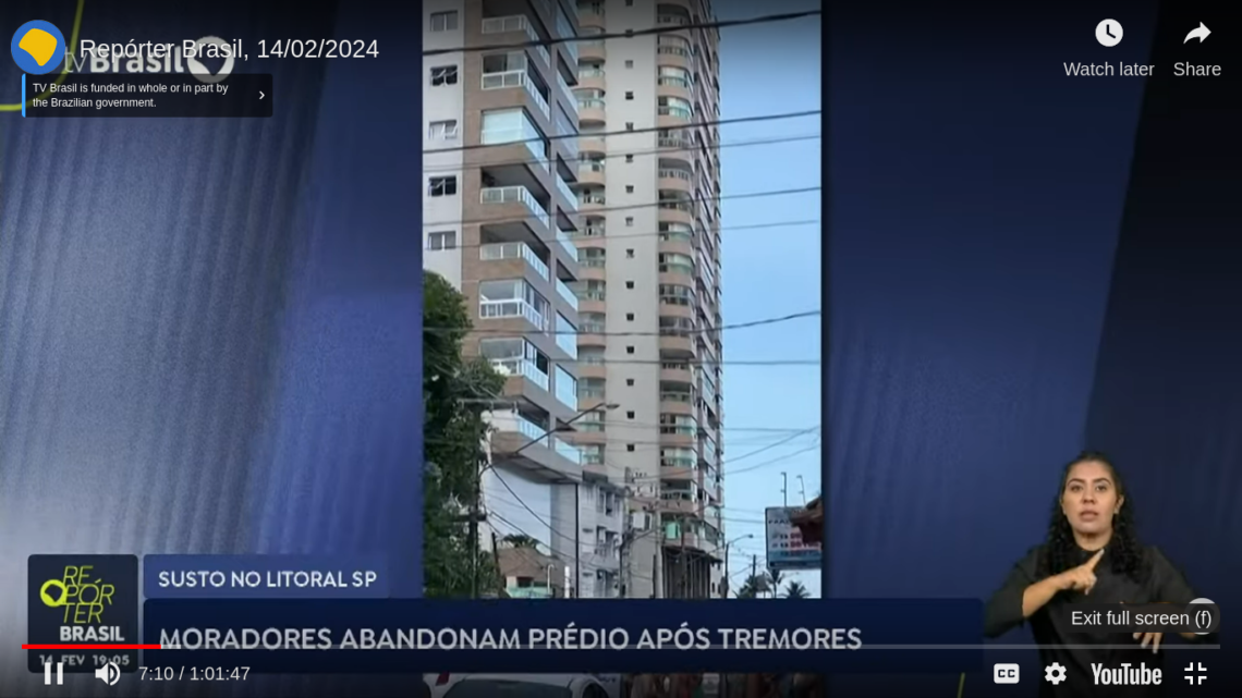 Prédio no litoral sul de São Paulo permanece interditado após tremores