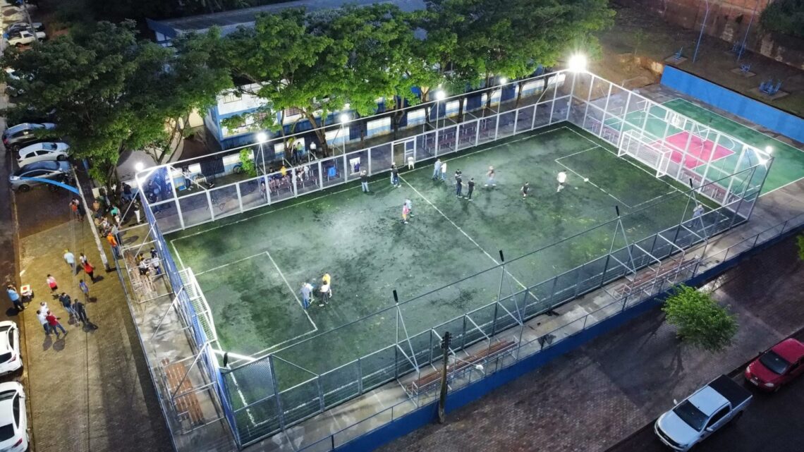 Camapuã recebe nova arena esportiva parte do programa MS Bom de Bola