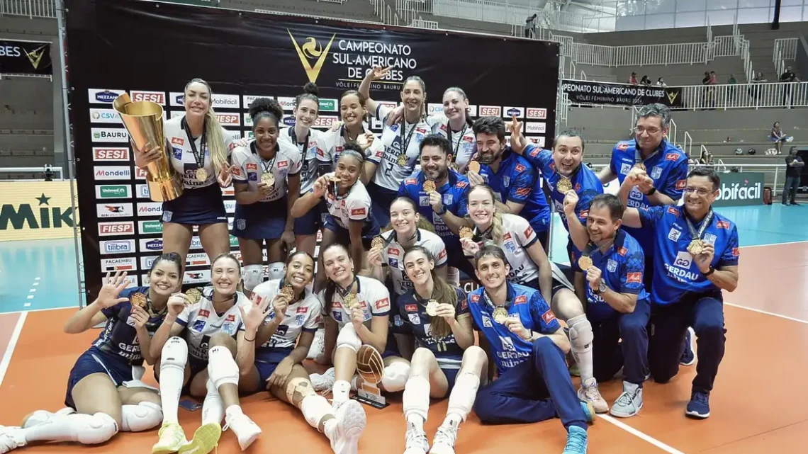 Minas bate Praia Clube e leva Sul-Americano de vôlei pela 5ª vez