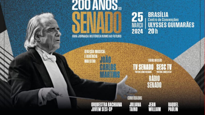 Parceria entre SescTV e TV Senado oferece concerto regido e dirigido por João Carlos Martins dia 25 de março