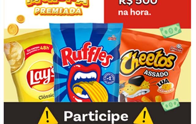 Promoção Elma Chips Mordida Premiada! Sua chance de ganhar R$500 na hora!