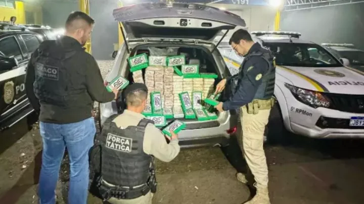 Traficante é preso com 130 quilos de drogas em Santiago