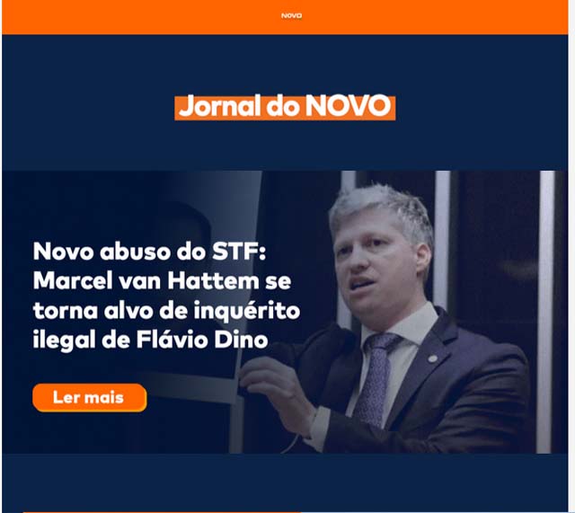 Novo abuso do STF: Marcel van Hattem se torna alvo de inquérito ilegal de Flávio Dino e outras notícias